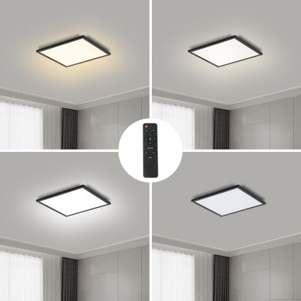 BRILAGI - Plafón LED regulable SLIMFRAME LED/25W/230V 30x30 cm 3000-6000K negro + mando a distancia