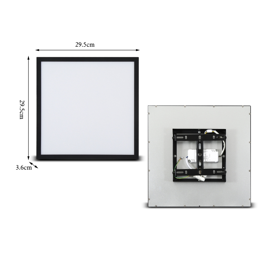 BRILAGI - Plafón LED regulable SLIMFRAME LED/25W/230V 30x30 cm 3000-6000K negro + mando a distancia