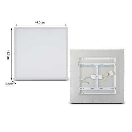 Brilagi - Plafón LED regulable SLIMFRAME LED/36W/230V 45x45 cm 3000-6000K blanco + mando a distancia
