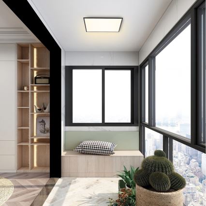 Brilagi - Luminaria de techo regulable SLIMFRAME LED/36W/230V 45x45 cm 3000-6000K negra + mando a distancia