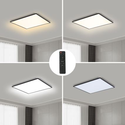 Brilagi - Luminaria de techo LED regulable SLIMFRAME LED/36W/230V 45x45 cm 3000-6000K negro + mando a distancia
