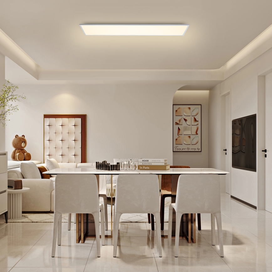 Brilagi - Luminaria de techo LED regulable SLIMFRAME LED/58W/230V 120x30 cm 3000-6000K blanca + mando a distancia