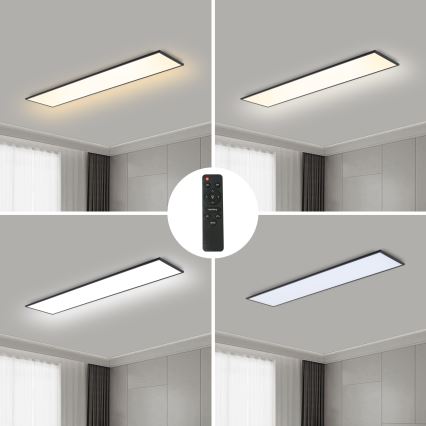 BRILAGI - Luminaria de techo LED regulable SLIMFRAME LED/58W/230V 120x30 cm 3000-6000K negra + mando a distancia