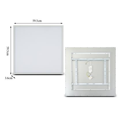 Brilagi - Plafón LED regulable SLIMFRAME LED/58W/230V 60x60 cm 3000-6000K blanco + mando a distancia