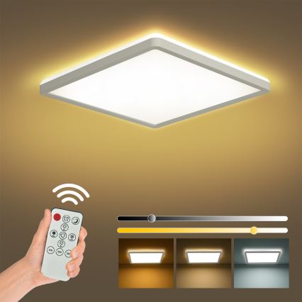 Brilagi - Plafón LED regulable ultra delgado LED/18W/230V 2700-6500K 30x30 cm blanco + mando a distancia