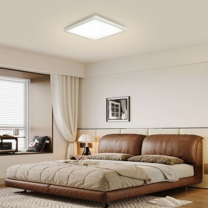 Brilagi - Plafón LED regulable ultra delgado LED/18W/230V 2700-6500K 30x30 cm blanco + mando a distancia