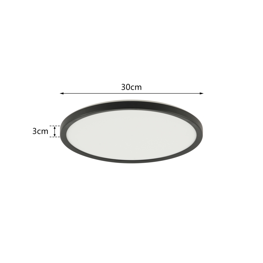 Brilagi - Plafón LED regulable ULTRA SLIM LED/18W/230V 2700-6500K Ø 30 cm negro + mando a distancia