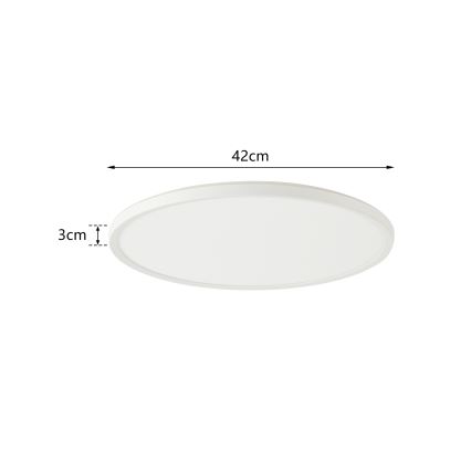 Brilagi - Luminaria LED de techo regulable ULTRA SLIM LED/24W/230V 2700-6500K, diámetro 42 cm, blanco + mando a distancia