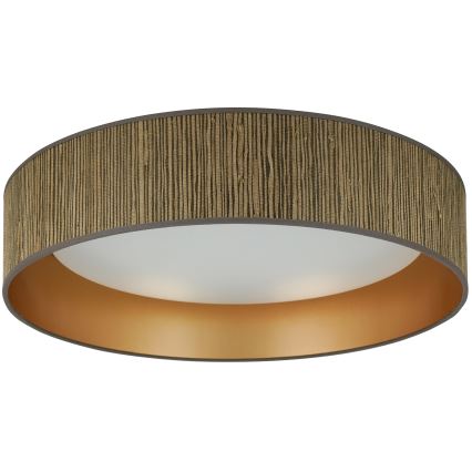 Brilagi - Lámpara de techo LED regulable VEGAS SHINE LED/24W/230V Ø 45 cm 3000/4000/6500K paja marrón/dorado + mando a distancia