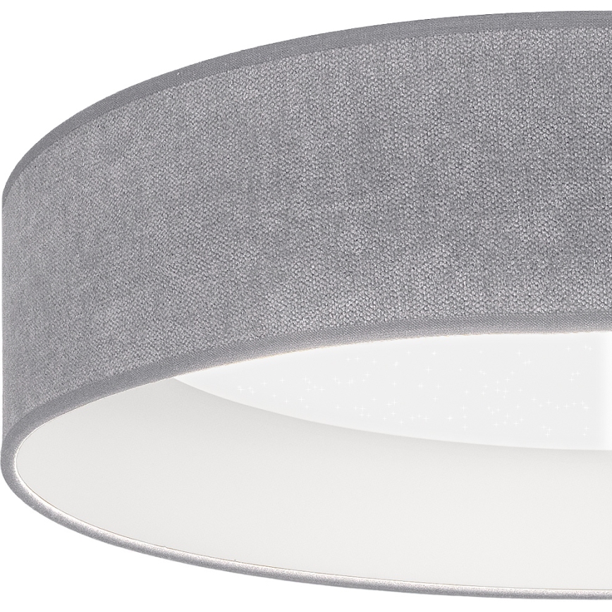 Brilagi - Luminaria de techo LED regulable VELVET SMARTIX STARS LED/24W/230V 3000-6000K diámetro 45 cm gris Wi-Fi Tuya Beacon + control remoto