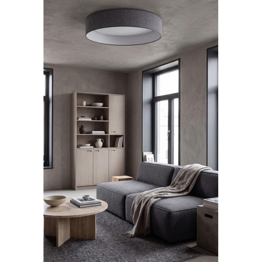 Brilagi - Luminaria LED regulable de techo VELVET SMARTIX LED/24W/230V 3000-6000K Ø 45 cm gris Wi‑Fi Tuya Beacon + mando a distancia