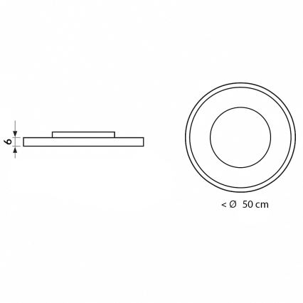 Brilagi - Luminaria de techo LED regulable VIRELA LED/86W/230V 3000-6000 K, diámetro 50 cm + mando a distancia