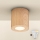 Brilagi - Luminaria LED RGBW regulable para baño MIA 1xGU10/4,8W/230V 3000K 84x80 mm acabado en roble IP44 + mando a distancia