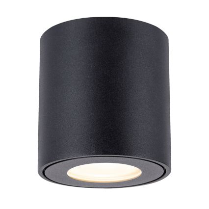 Brilagi - Luminaria LED RGBW regulable para baño MIA 1xGU10/4,8W/230V 3000K 84x80 mm negra IP54 + mando a distancia