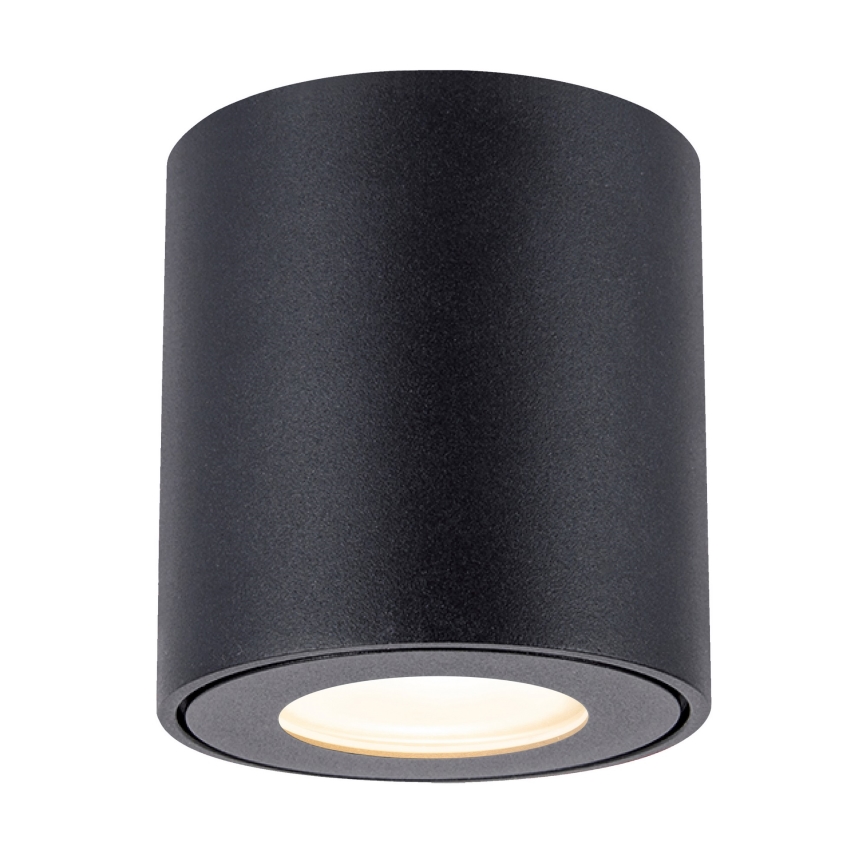Brilagi - Luminaria LED RGBW regulable para baño MIA 1xGU10/4,8W/230V 3000K 84x80 mm negra IP54 + mando a distancia