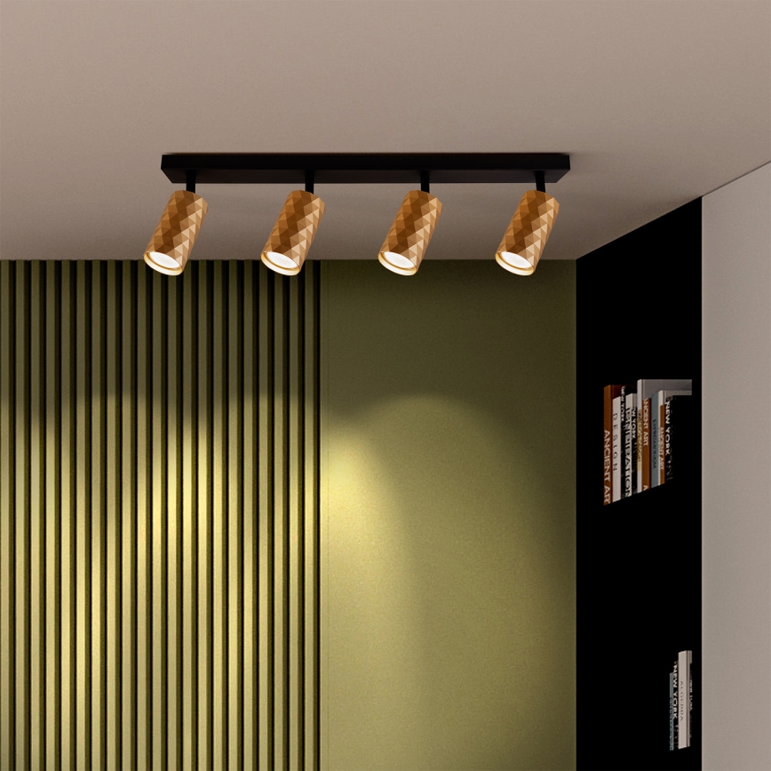 Brilagi - Luminaria de focos LED RGBW regulable SELE DIAMANT 4xGU10/4,8W/230V 3000K dorado + control remoto