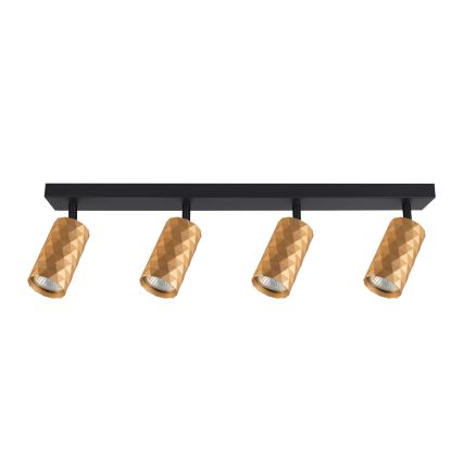 Brilagi - Luminaria de focos LED RGBW regulable SELE DIAMANT 4xGU10/4,8W/230V 3000K dorado + control remoto