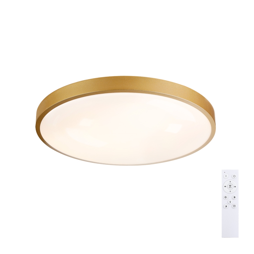 Brilagi - Luminaria de techo LED regulable GLASS POOL DOUBLE LED/60W/230V 3000-6000K 50 cm dorado + mando a distancia