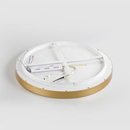 Brilagi - Luminaria de techo LED regulable GLASS POOL DOUBLE LED/60W/230V 3000-6000K 50 cm dorado + mando a distancia