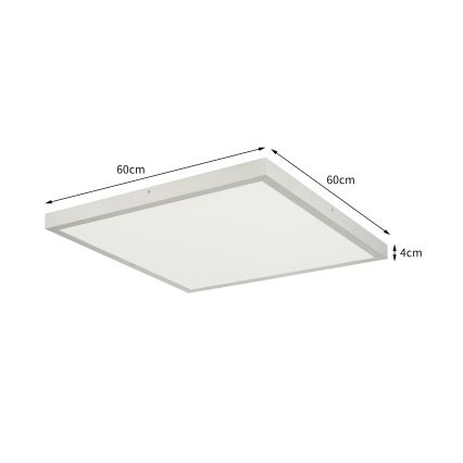Brilagi - Plafón LED regulable para baño FRAME SMART LED/50W/230V 60x60 cm 3000-6000K IP44 plateado + mando a distancia