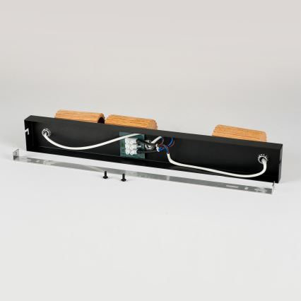 Brilagi - Luminaria tipo spot MODERN WOOD 3xGU10/8W/230V madera/negro