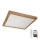 Brilagi - Luz de techo LED regulable para baño WOODY FRAME LED/50W/230V roble 60x60 cm 3000-6000K IP44 + control remoto