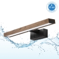 Brilagi - Luz LED para espejo de baño 3 en 1 WOODY MIRROR LED/8W/230V 40 cm IP44 negro/roble nogal
