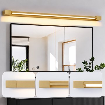 BRILAGI - Luz LED para espejo de baño AQUA LINE LED/36W/230V 120 cm IP44 dorada CRI 90