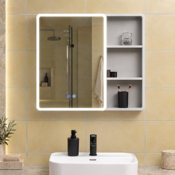 BRILAGI - Mueble de baño con espejo e iluminación LED NOTO SINGLE 77x65 cm