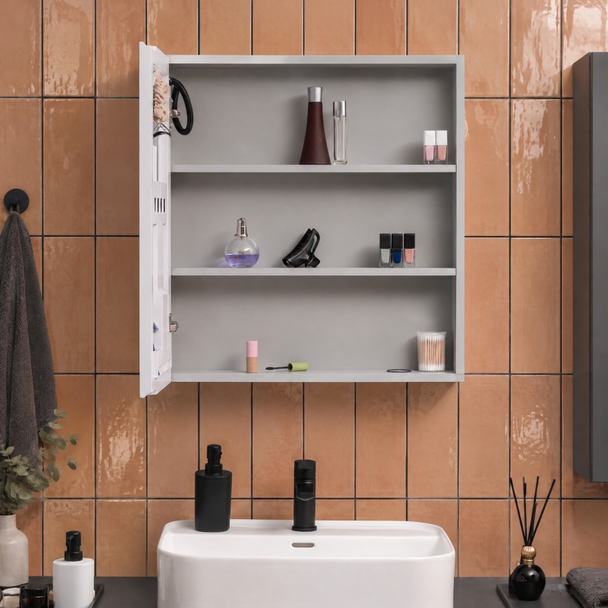 BRILAGI - Mueble de baño con espejo LED y retroiluminación NOTO SINGLE 60x65 cm