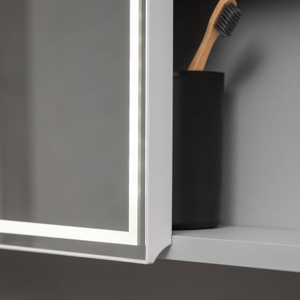 BRILAGI - Mueble de baño con espejo LED y retroiluminación NOTO SINGLE 60x65 cm