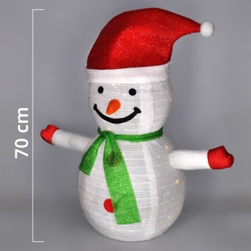Brilagi - Muñeco de nieve LED para exterior, decoración navideña 40xLED/3xAA IP44