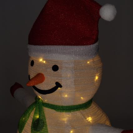 Brilagi - Muñeco de nieve LED para exterior, decoración navideña 40xLED/3xAA IP44