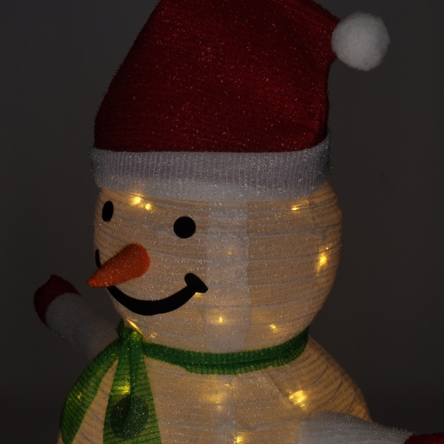 Brilagi - Muñeco de nieve LED para exterior, decoración navideña 40xLED/3xAA IP44