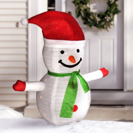 Brilagi - Muñeco de nieve LED para exterior, decoración navideña 40xLED/3xAA IP44