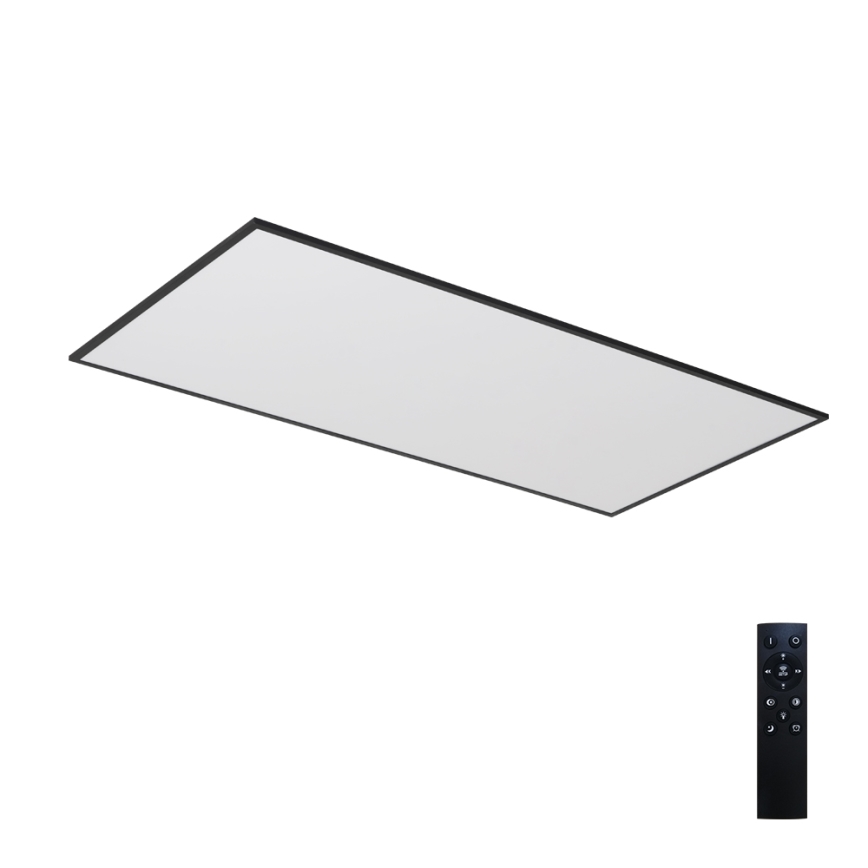 BRILAGI - Luminaria de techo LED regulable SLIMFRAME LED/80W/230V 120x60 cm 3000-6000K negra + mando a distancia