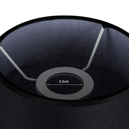 Brilagi - Pantalla para lámpara de sobremesa TABLON E27, diámetro 14 cm, negra