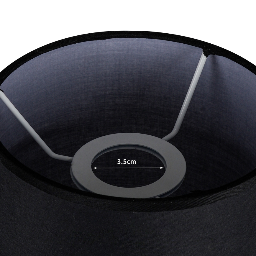 Brilagi - Pantalla para lámpara de sobremesa TABLON E27, diámetro 14 cm, negra
