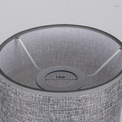 Brilagi - Pantalla para lámpara de sobremesa TABLON E27 Ø 14 cm gris