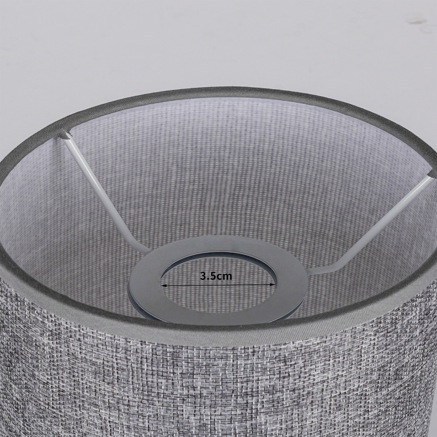 Brilagi - Pantalla para lámpara de sobremesa TABLON E27 Ø 14 cm gris