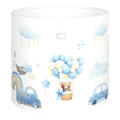 BRILAGI - Pantalla universal BOBO E27, diámetro 15 cm, blanco/azul/estampado de ositos