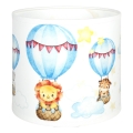 BRILAGI - Pantalla universal BOBO E27 Ø 15 cm blanca/animales