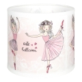 BRILAGI - Pantalla universal BOBO E27 Ø 15 cm blanco/rosa/bailarinas