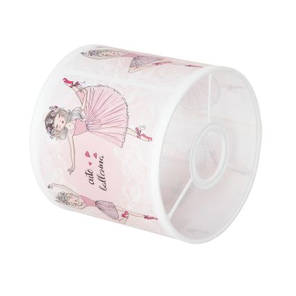 BRILAGI - Pantalla universal BOBO E27 Ø 15 cm blanco/rosa/bailarinas