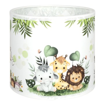 BRILAGI - Pantalla universal BOBO E27 Ø 15 cm blanco/verde/jungla