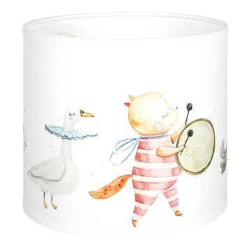 BRILAGI - Pantalla universal BOBO para casquillo E27, diámetro 15 cm, blanca/con motivos de animales
