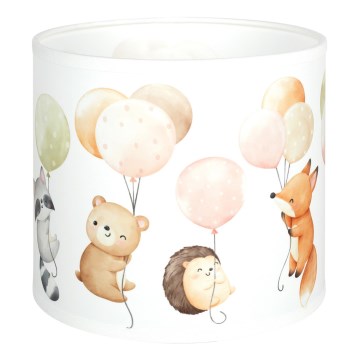 BRILAGI - Pantalla universal BOBO para E27 Ø 15 cm blanco/animalitos