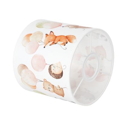 BRILAGI - Pantalla universal BOBO para E27 Ø 15 cm blanco/animalitos