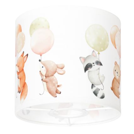 BRILAGI - Pantalla universal BOBO para E27 Ø 15 cm blanco/animalitos
