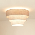 Brilagi - Plafón ALASKA LUNETA 1xE27/15W/230V diá. 45 cm gris/color crema